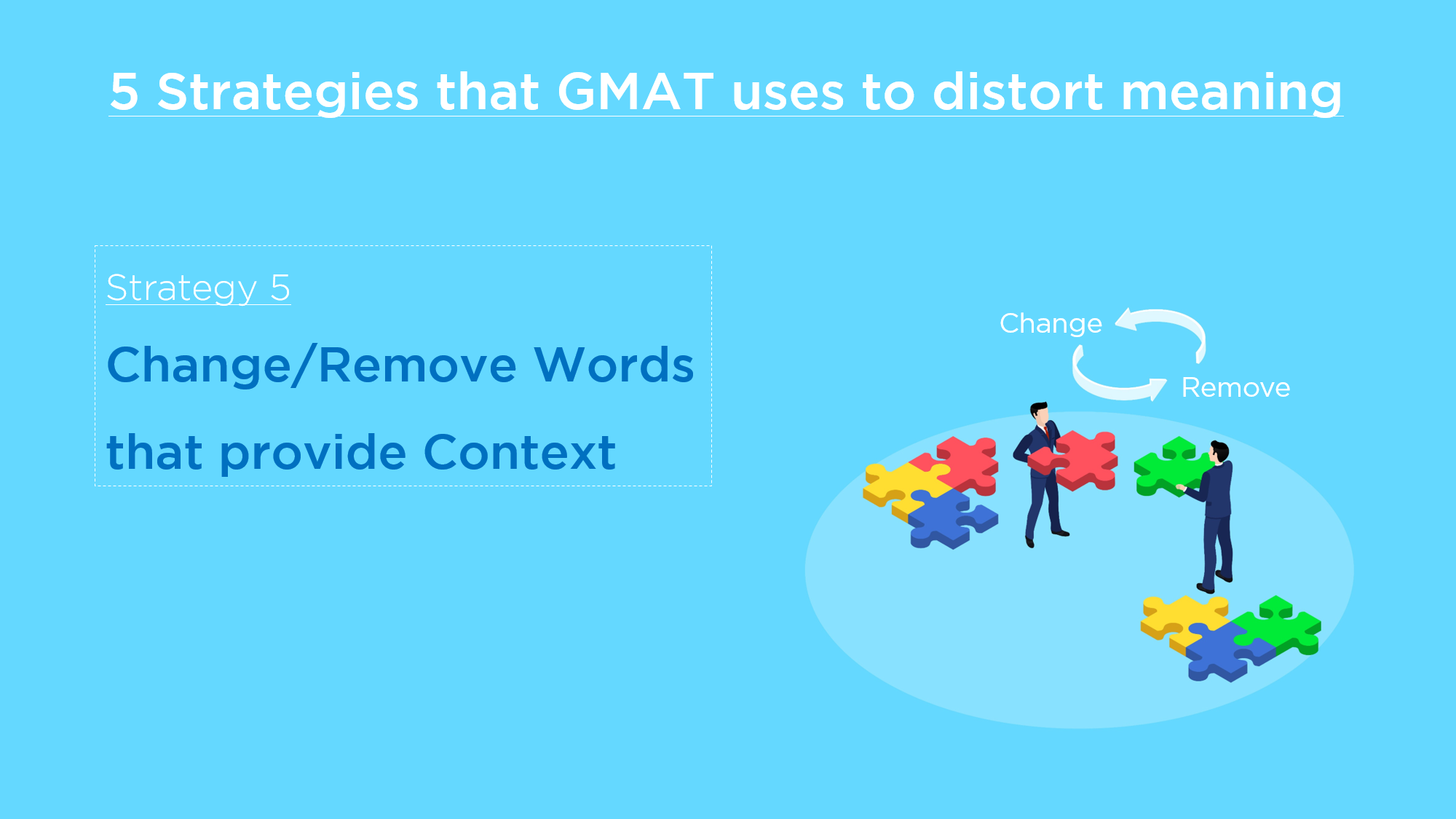 GMAT and Meaning – Part 5 – Change/Remove Words that provide Context