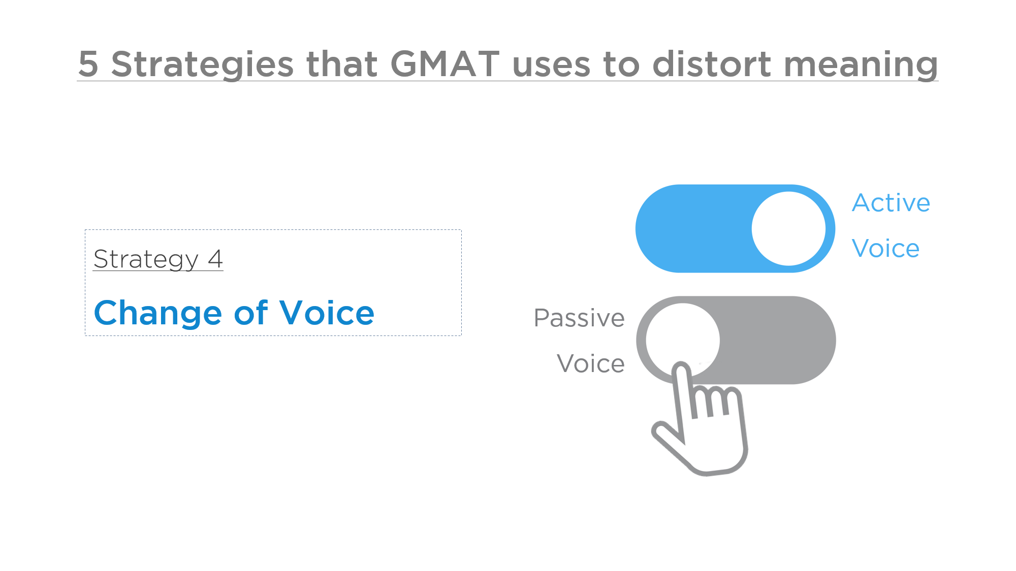 GMAT and Meaning – Part 4: Strategy 4 – Change of Voice