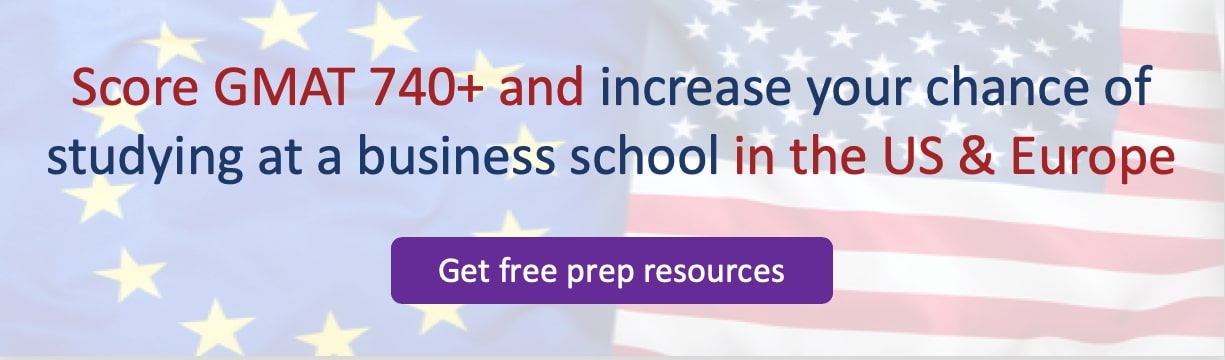 average GMAT scores of US and european business schools