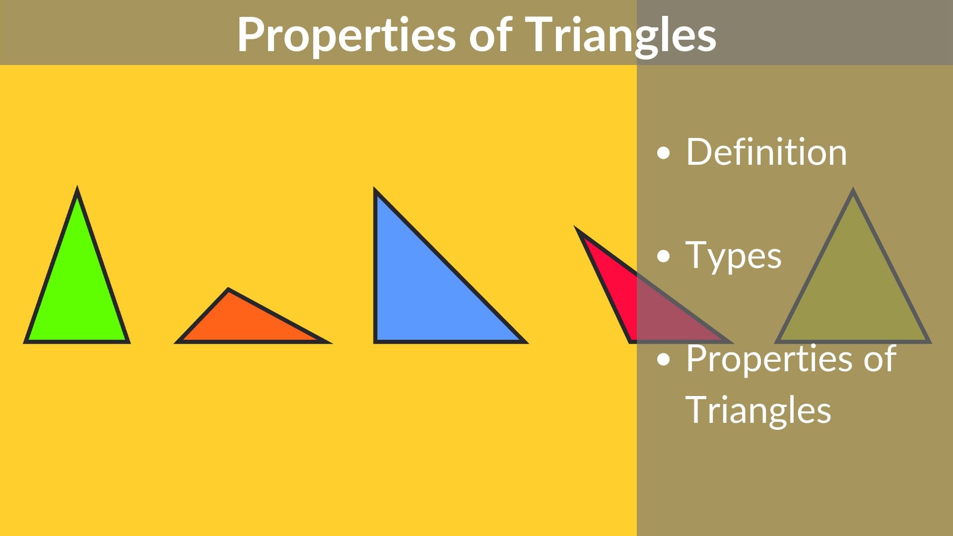 Properties Of Triangle Types Formulas Video Practice 