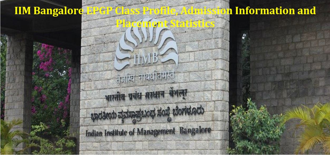 IIM Bangalore EPGP Class profile 2024 | Admission information | Placement reports