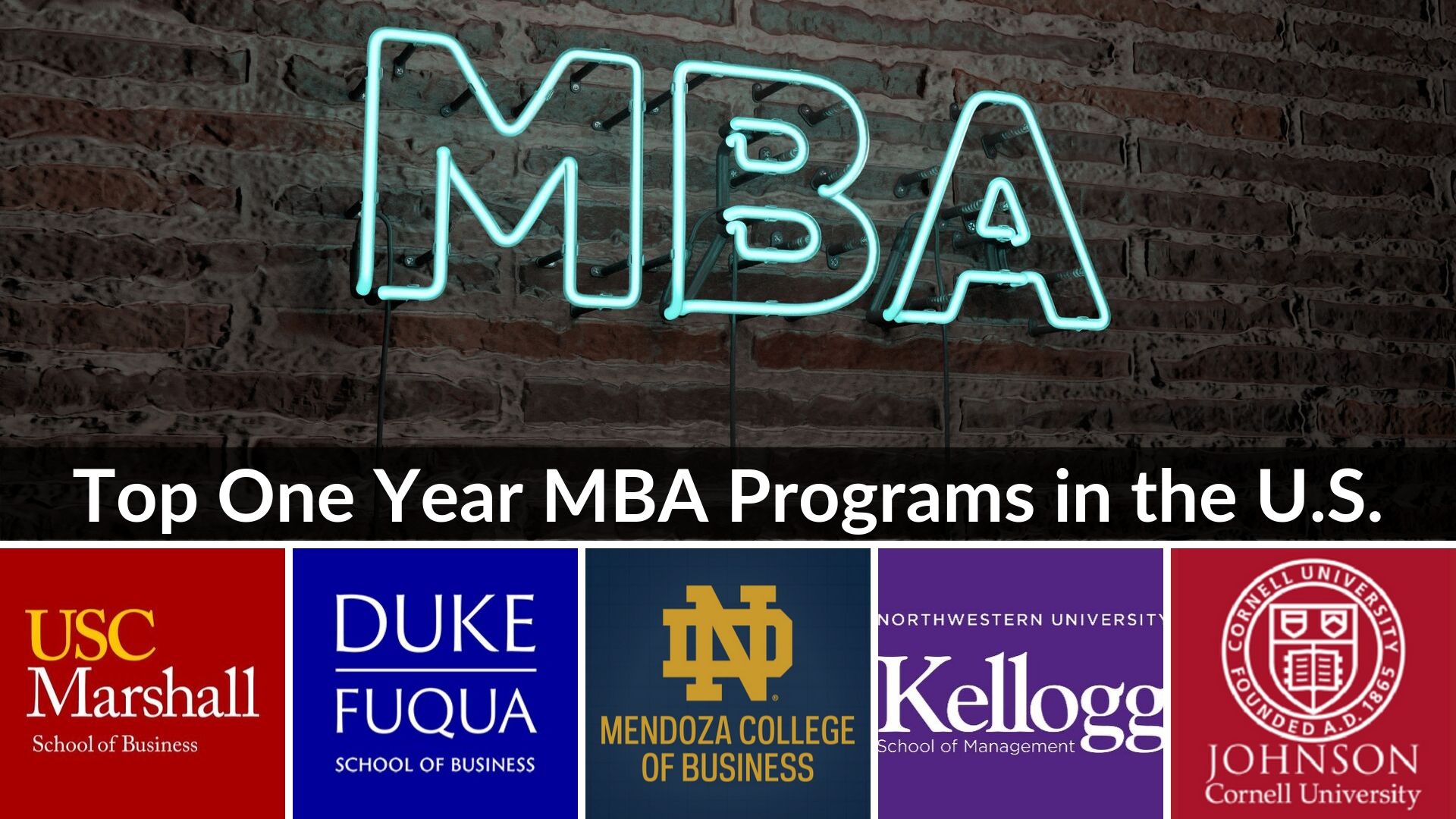 Top 5 One Year MBA Programs in USA- 2023