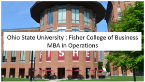 Fisher MBA operations