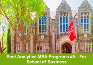 MBA in business analytics top programs #5 Fox School of business