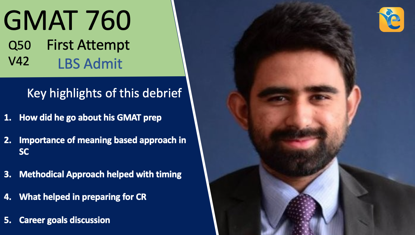 Shahmeer Naeem – GMAT 760 (Q50, V42) – First Attempt – LBS MiM admit
