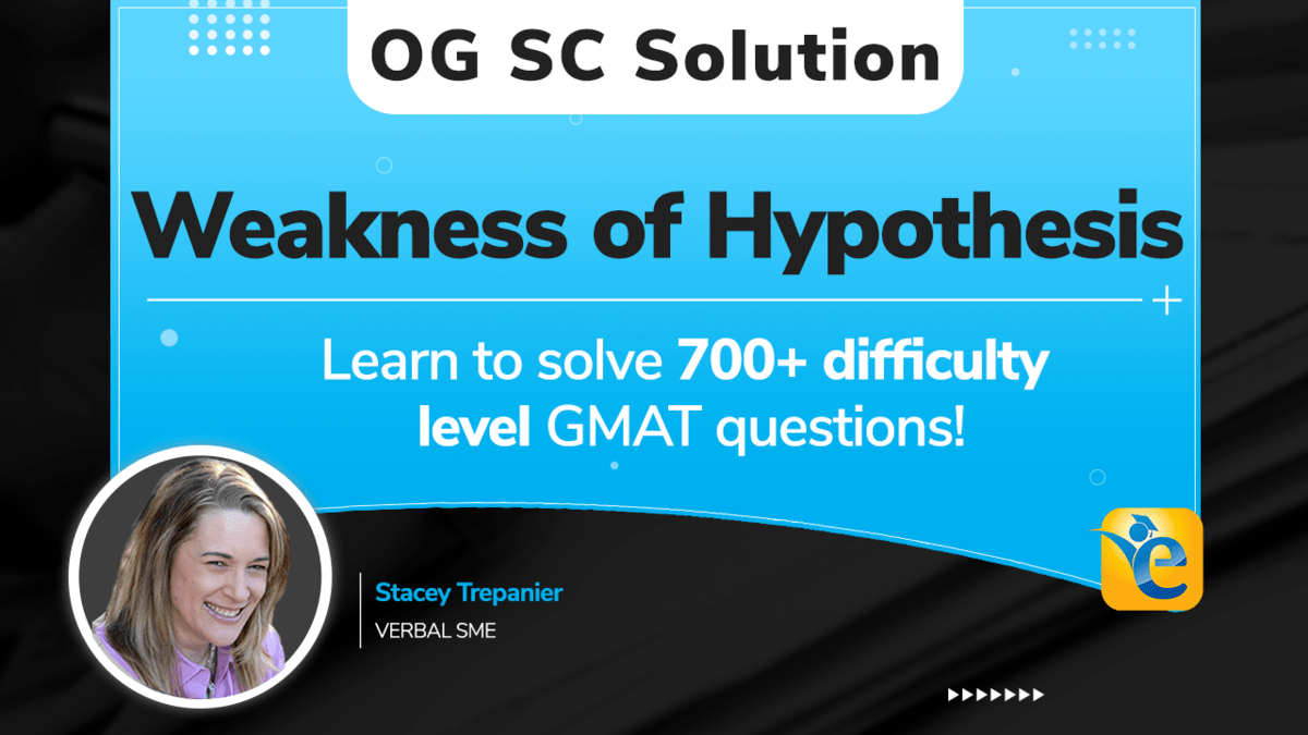 SC81561.01- Plausible though it sounds, the weakness of the hypothesis…| GMAT SC OG Solution