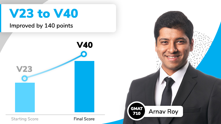 GMAT 710 V23-to-V40 verbal gmat score improvement - Arnav
