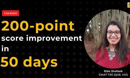 GMAT 730 in 50 days | Improvement of 16 points in Quant – Rida’s success story 