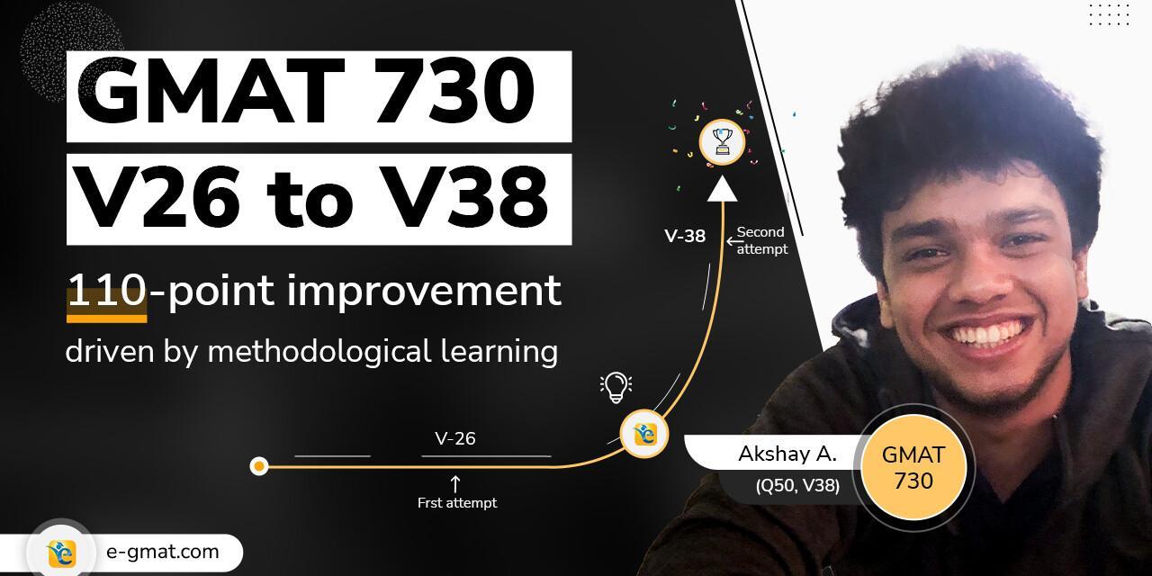 How did trusting the process help Akshay make 110-point score improvement in 40 days | GMAT 730 | V26 to V42