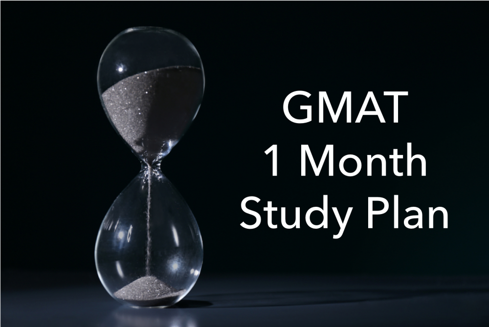 GMAT 1 month study plan