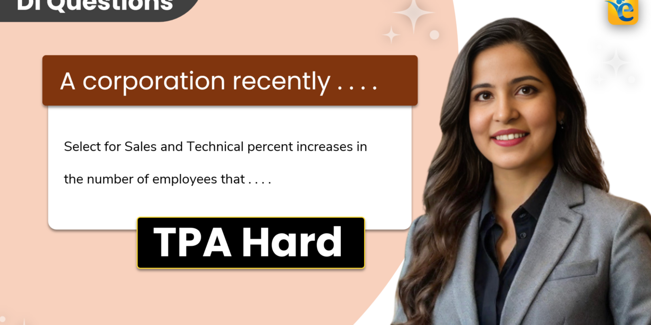 ­A corporation recently expanded | GMAT | DI | TPAQ | Hard | GFE Mock