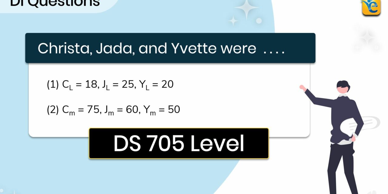 Christa, Jada, and Yvette were swimming | GMAT | DI | DS | Hard | OG