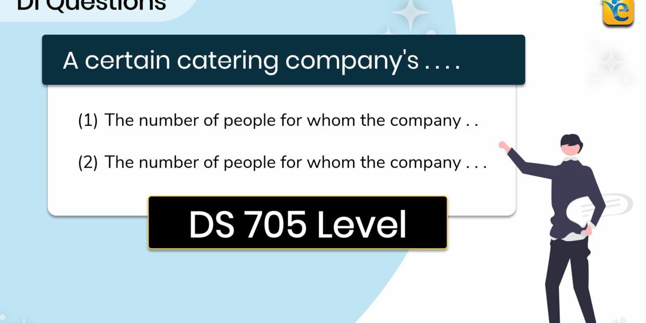 A certain catering company’s cost to cater | GMAT | DI | DS | Hard | OG