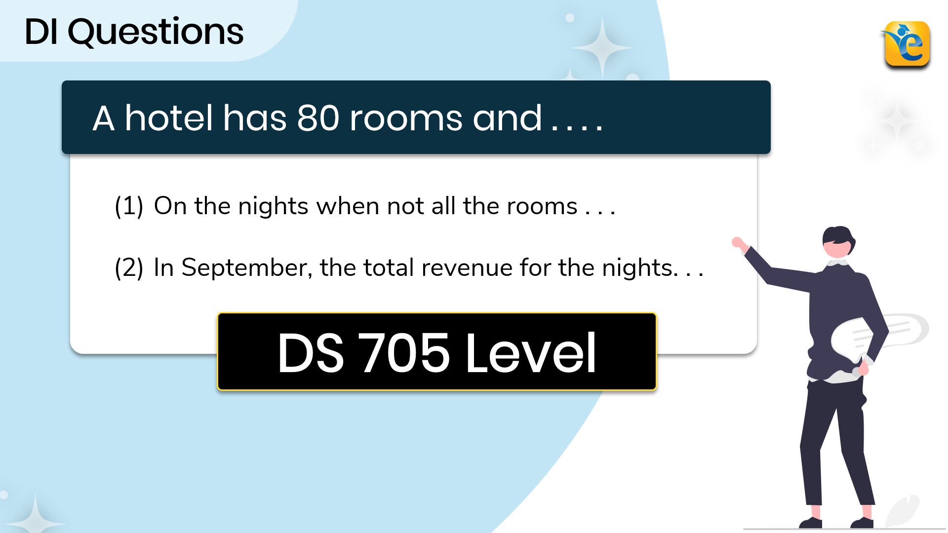 A hotel has 80 rooms and charges the same | GMAT | DI | DS | Hard | OG