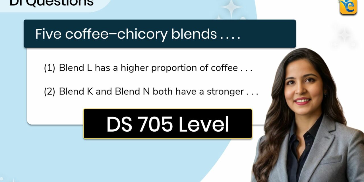 Five coffee – chicory blends -J, K, L, M, and N | GMAT | DI | DS | Hard | OG