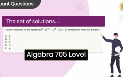 The set of solutions for the equation (x^2–25)^2 | GMAT | Quant | Algebra | Hard | OG
